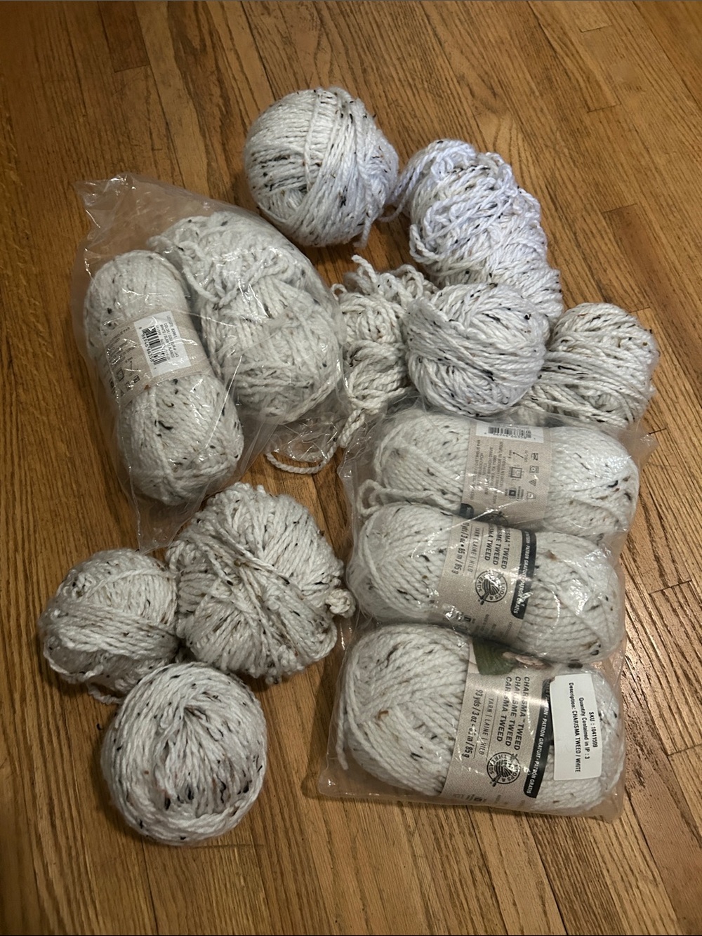 Charisma Cream Tweed Speckled Yarn Bundle